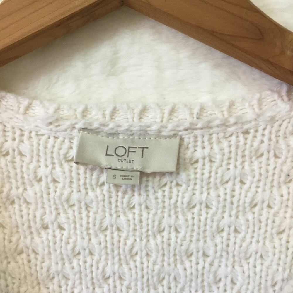 Loft White Long Sleeve Knit Top - Picture 3 of 9